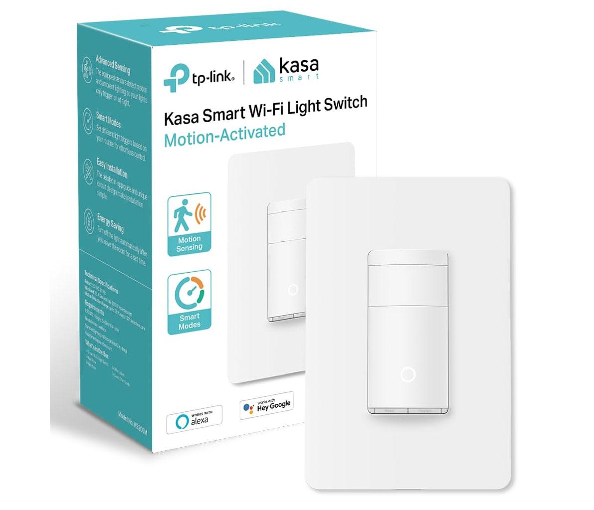 Kasa Smart Single Pole WiFi Motion Sensor Switch for $15.99